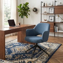 Lex Cotton-Blend Trestle Armchairs (Set of 2)
